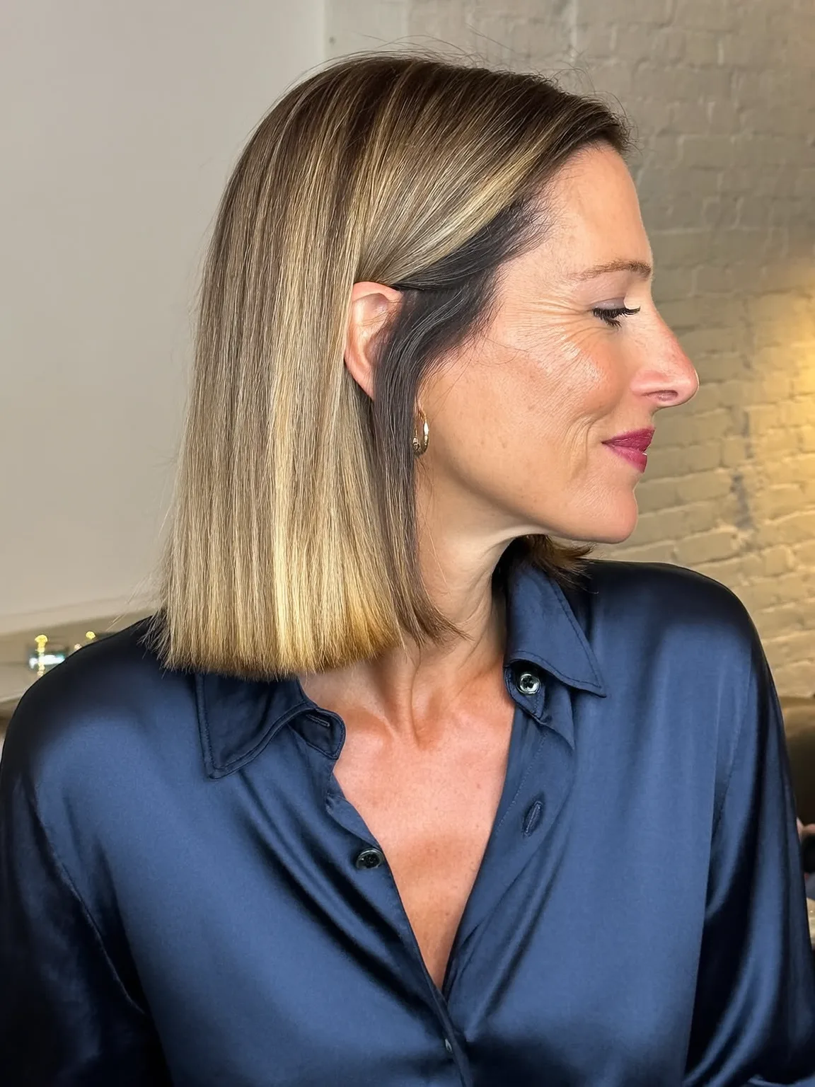Classic Blunt Bob with Honey Blonde Balayage
